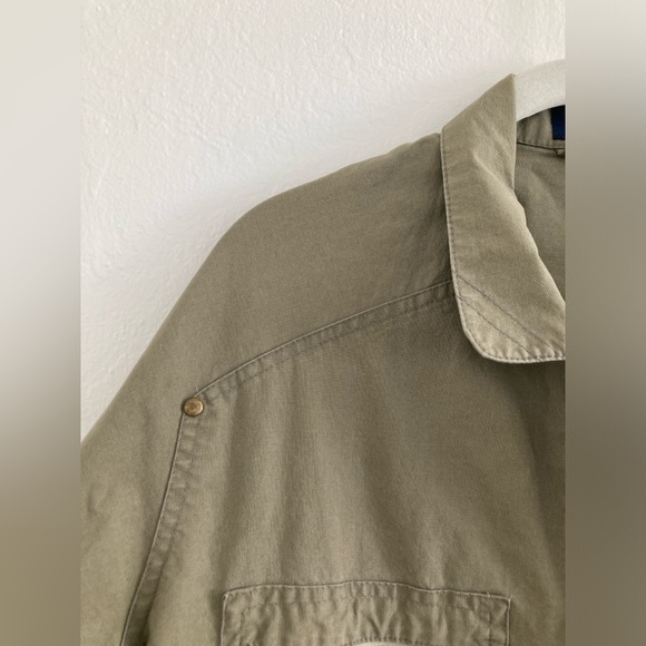 Vintage Army Green Utility Jacket Full Zip by 1134 Trendy Artsy Size Medium - Picture 10 of 13